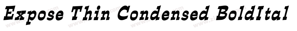 Expose Thin Condensed BoldItalic字体转换